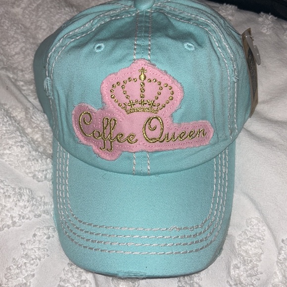 COFFEE QUEEN Distressed Vintage Baseball Cap - Picture 5 of 5